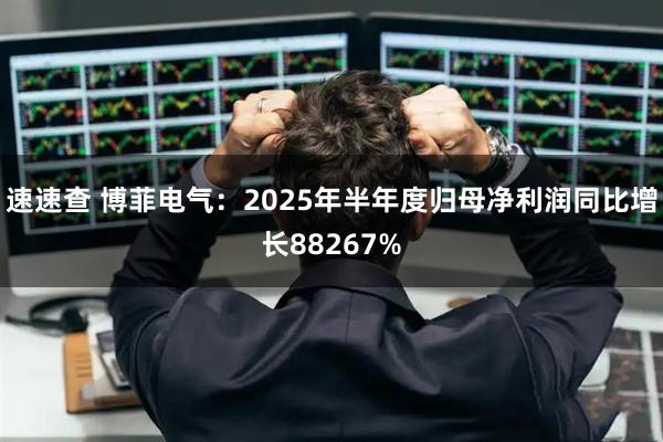 速速查 博菲电气:2025年半年度归母净利润同比增长88267%